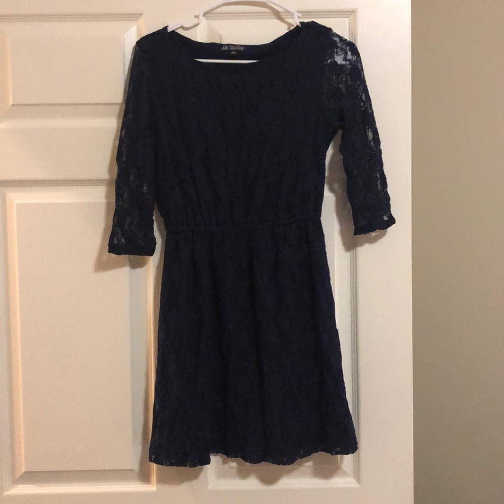 Navy blue lace dress